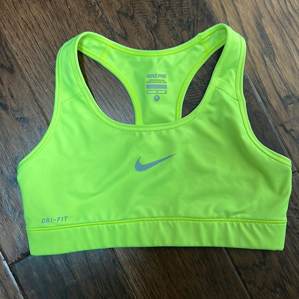Neon green /yellow sports bra